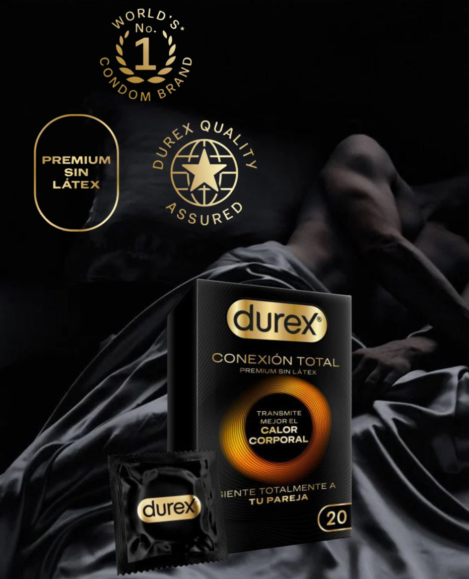 Durex Conexión Total - Premium Sin Látex (20 Uds.) | “Siente su piel. No el preservativo.”
